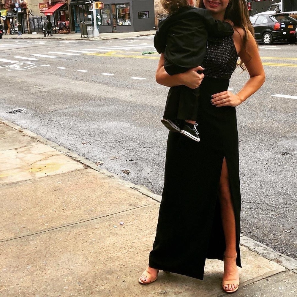 Eggplant Purple Oleg Cassini Black Tie gown 8